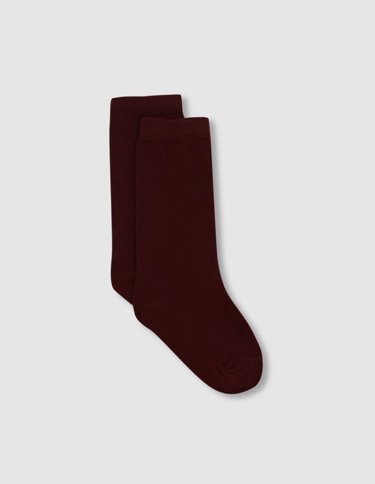 Calcetines liso granate Calcetines liso granate