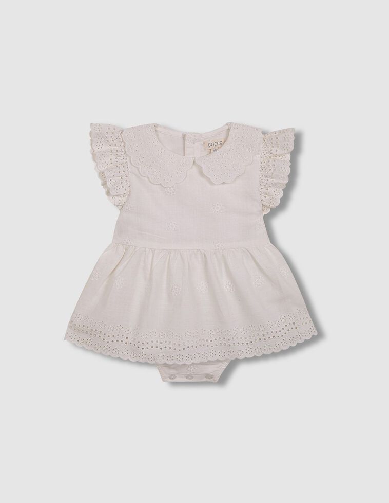 Ranita con maxi volante en cintura blanco