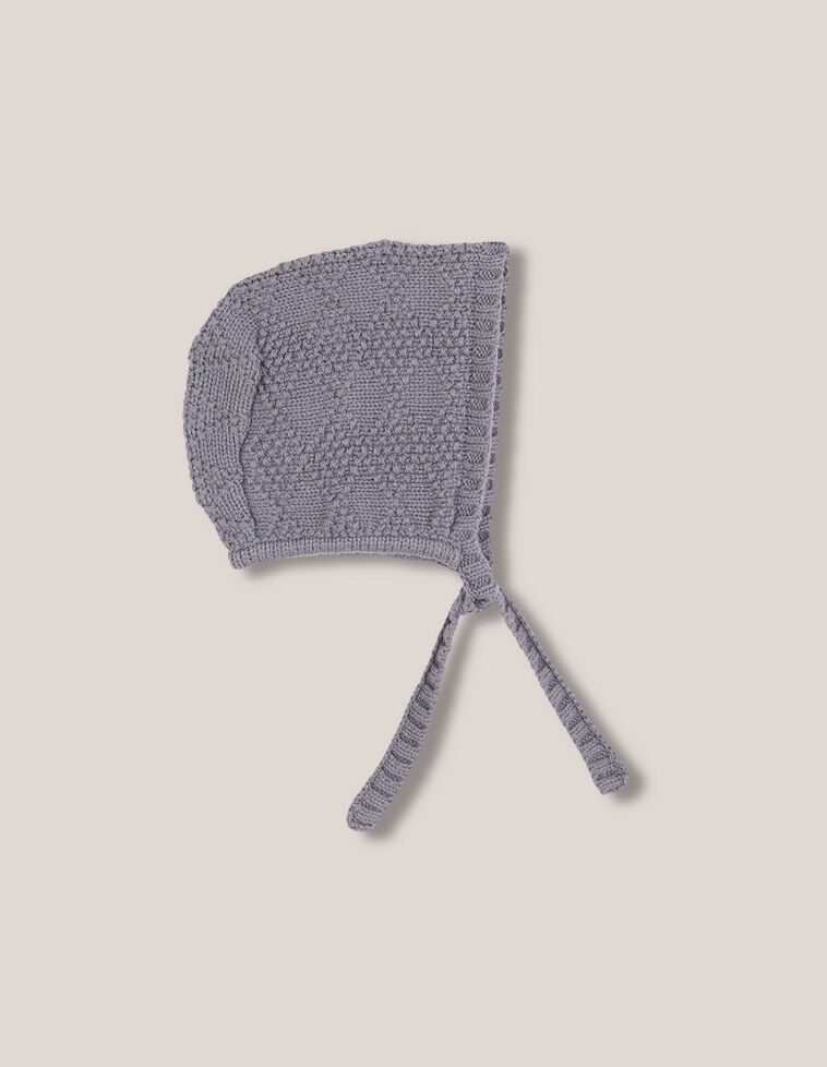 Capota punto especial con lana azul claro Capota punto especial con lana azul claro