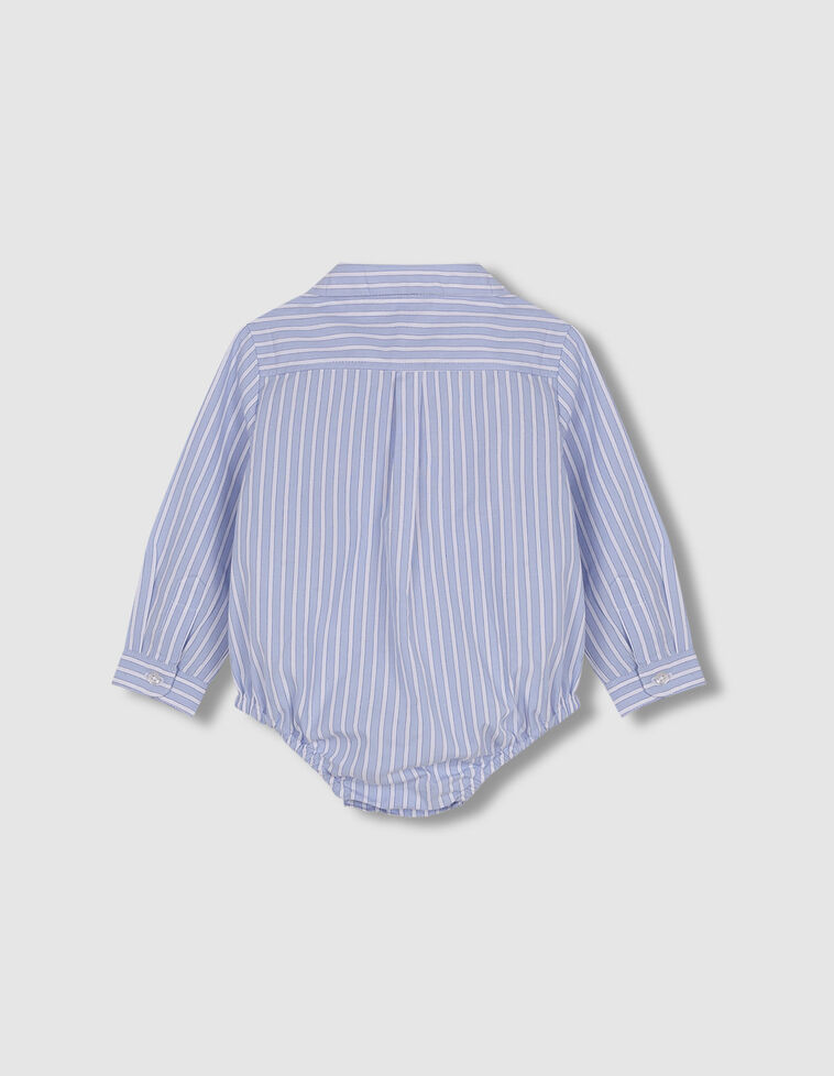 Camisa Body Rayas Smart Celeste Bb