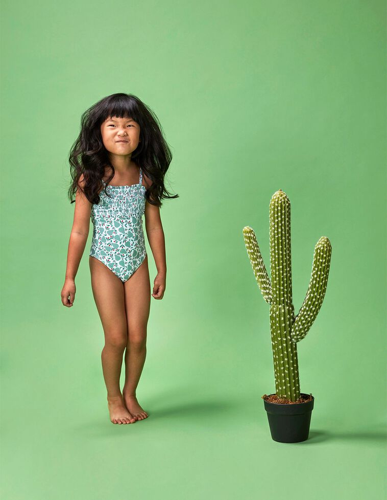 Bañador estampado peras verdoso