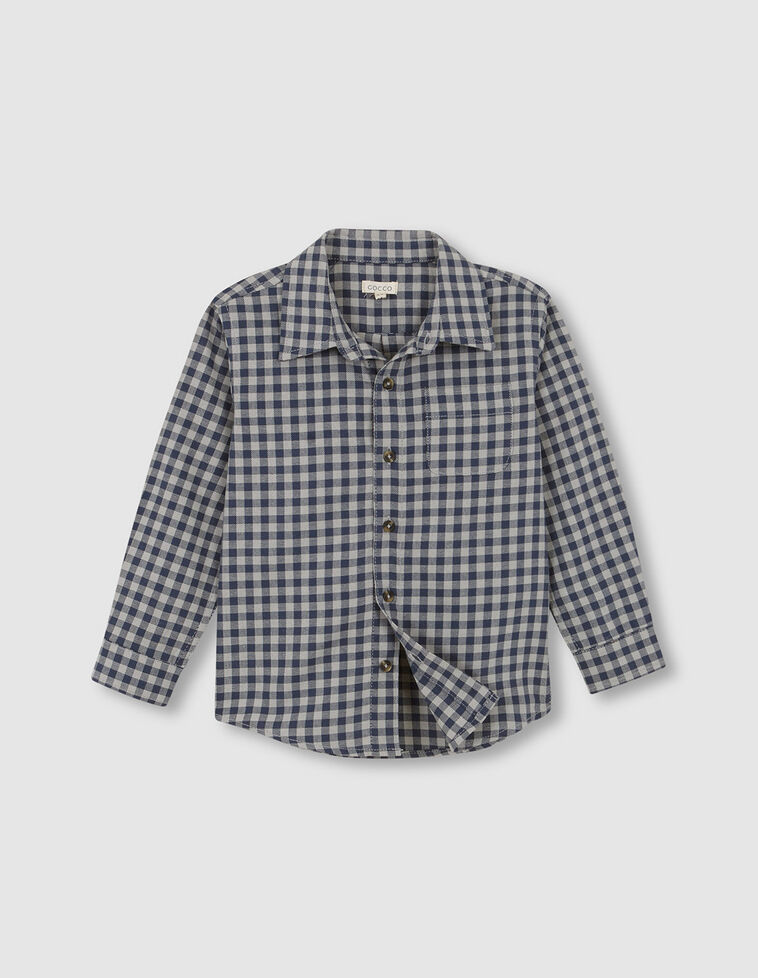 Camisa cuadro vichy azul