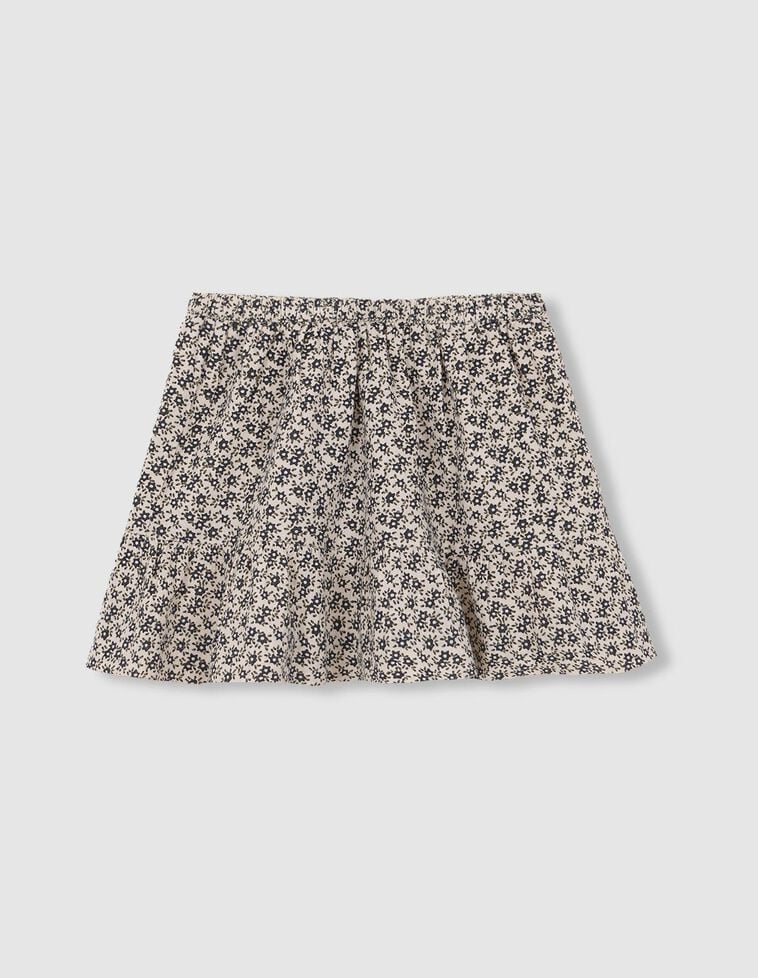 Falda corta florecitas blanco Falda corta florecitas blanco