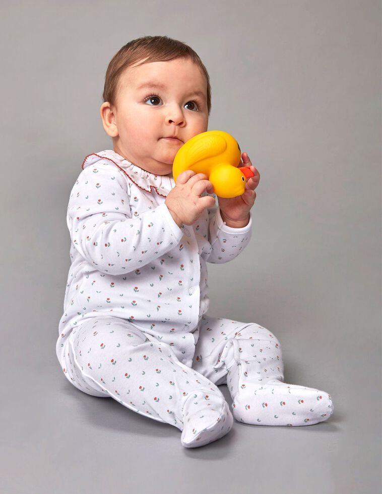 Pijama estampado blanco 