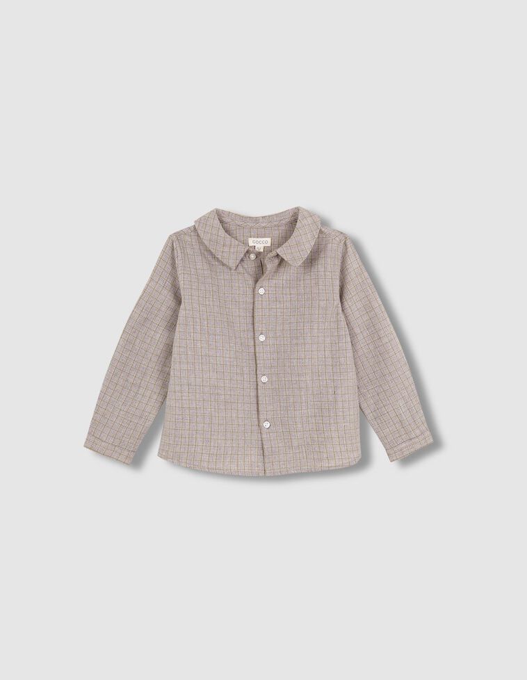 Camisa de cuadros gris
