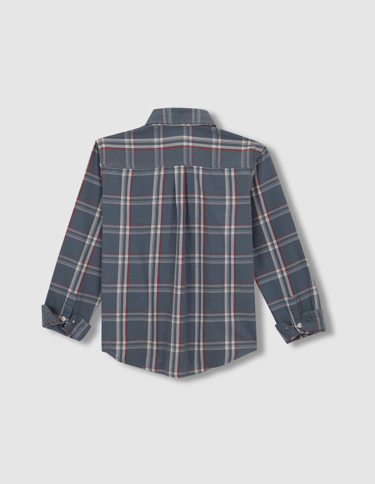 Camisa De Cuadro Tartan Petroleo Claro