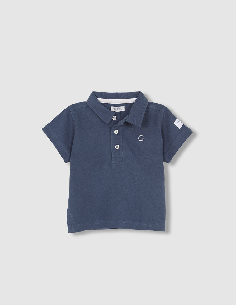 Polo de piqué verde petróleo