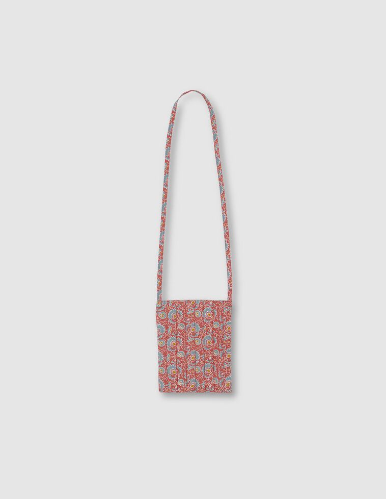 Bolso estampado acolchado coral 