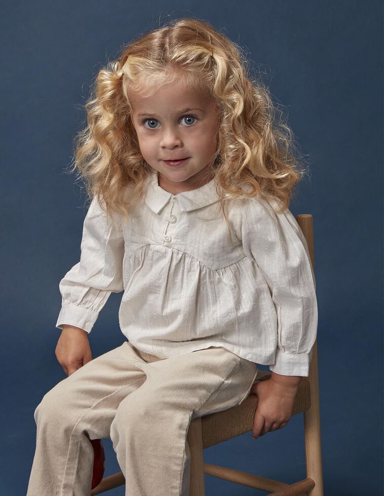 Blusa canesú especial vuelo blanco