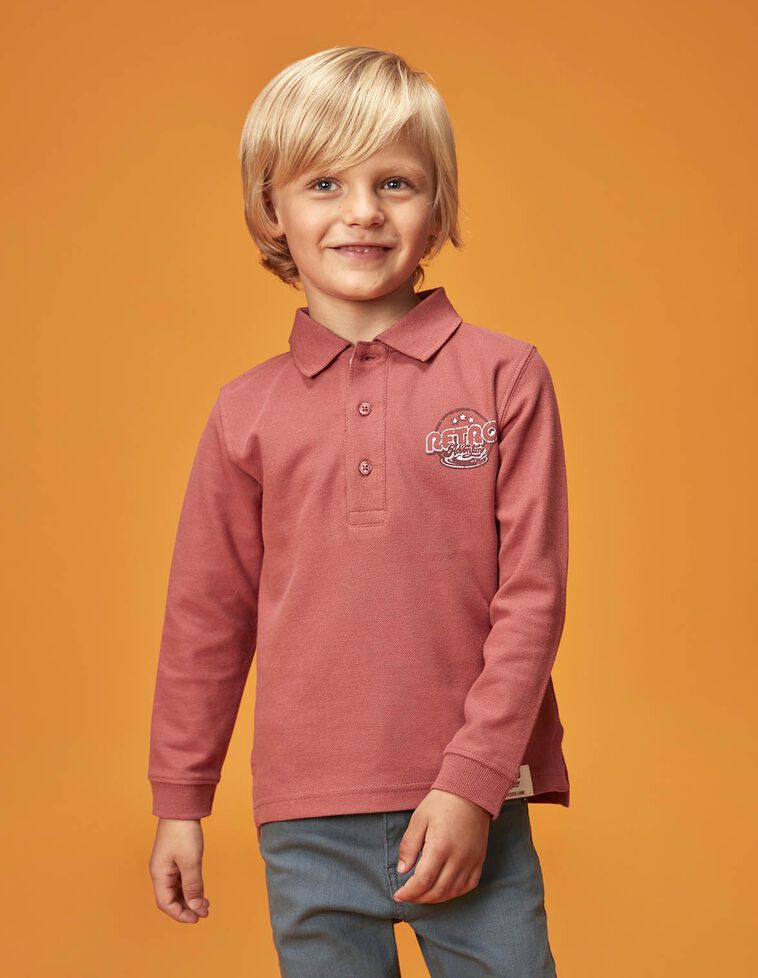 Polo retro rosa