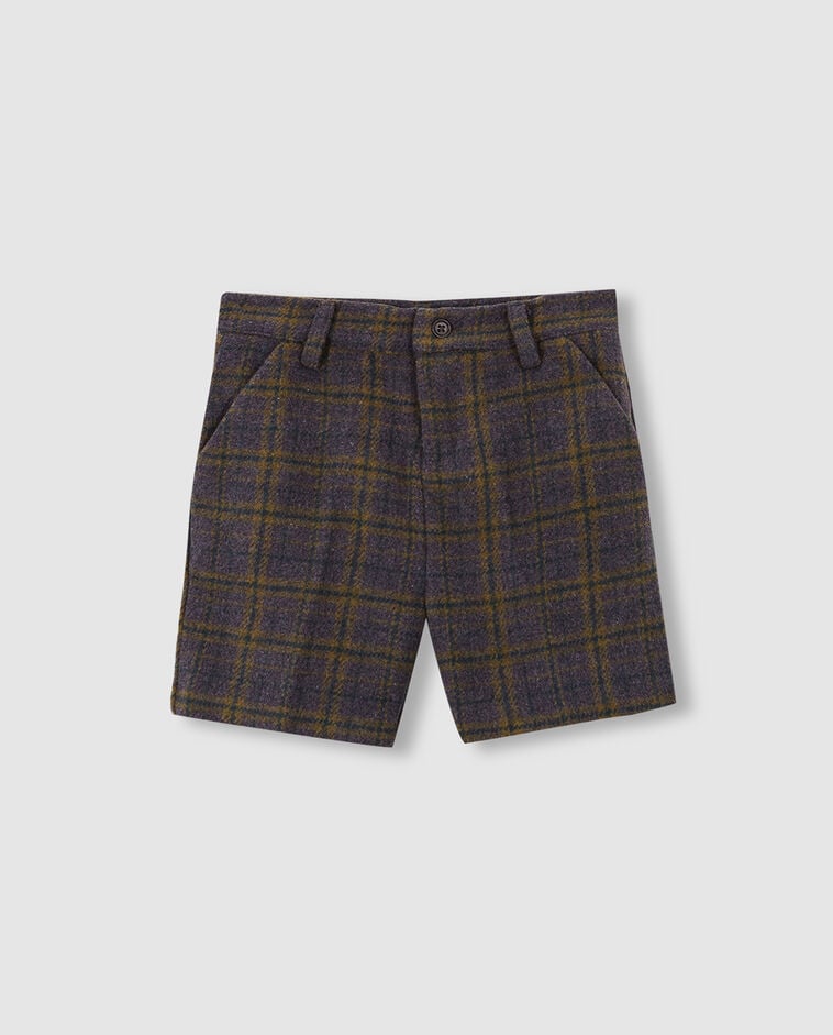 Pantalones de cuadros gris ni&ntilde;o