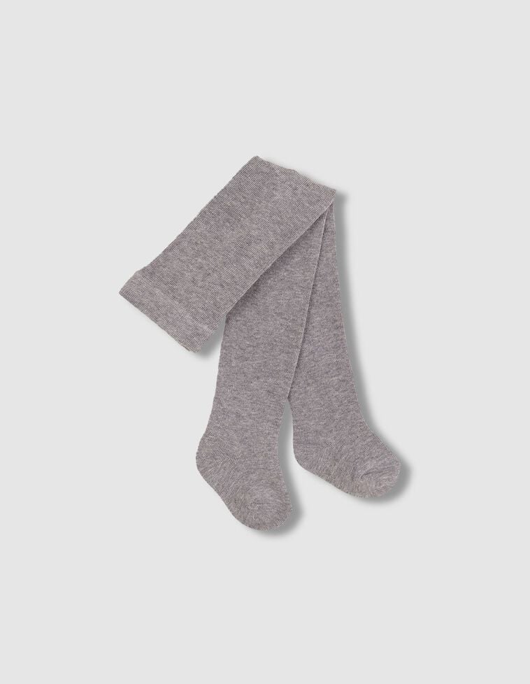 Leotardos básicos lisos gris claro