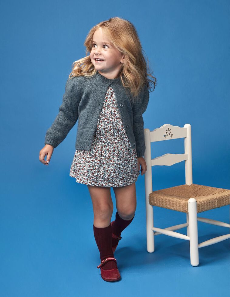 Chaqueta abullonada verde con lana