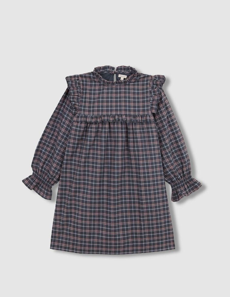 Vestido de cuadro verde