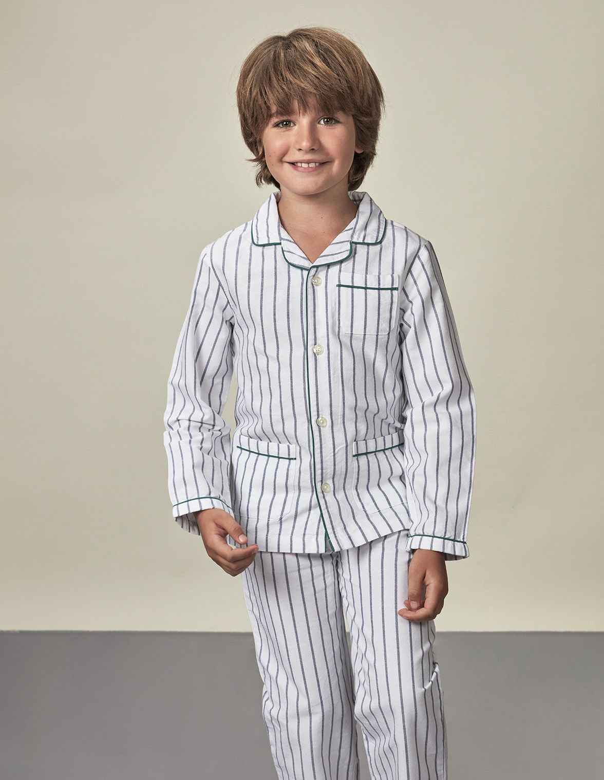 Pijama rayas blanco optico Ni o Gocco