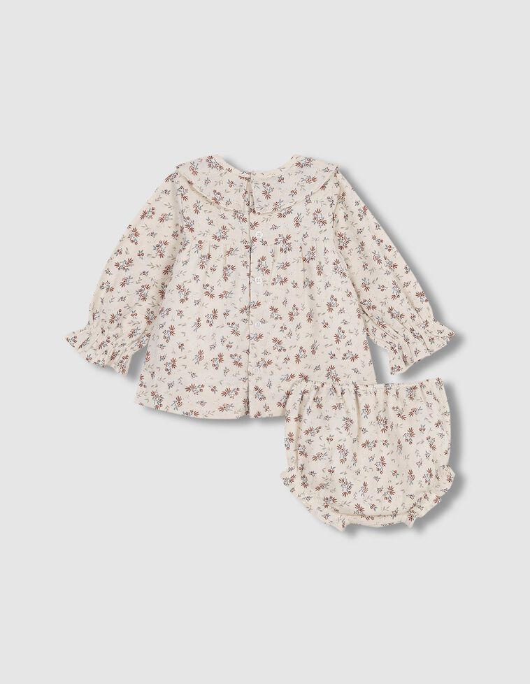 Conjunto De Florecitas Con Cuello Grande Arena