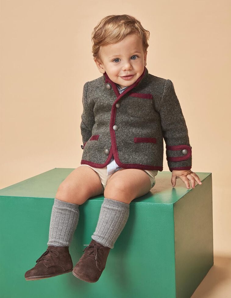 Chaqueta austriaca de lana verde