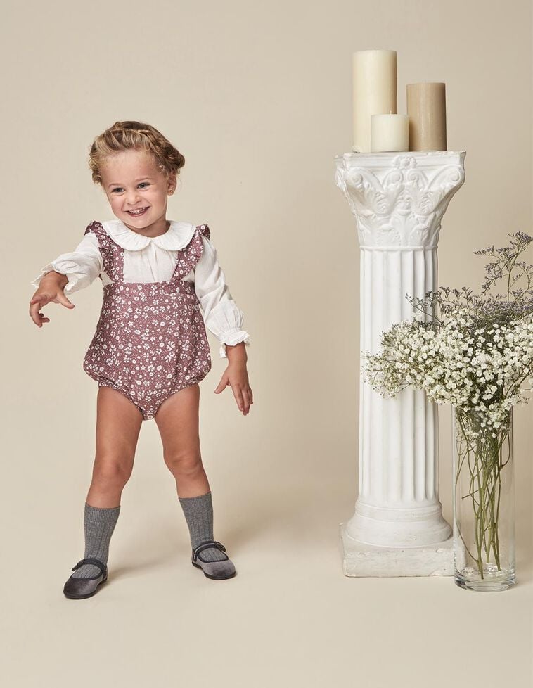 Ranita estampada con tirantes morado