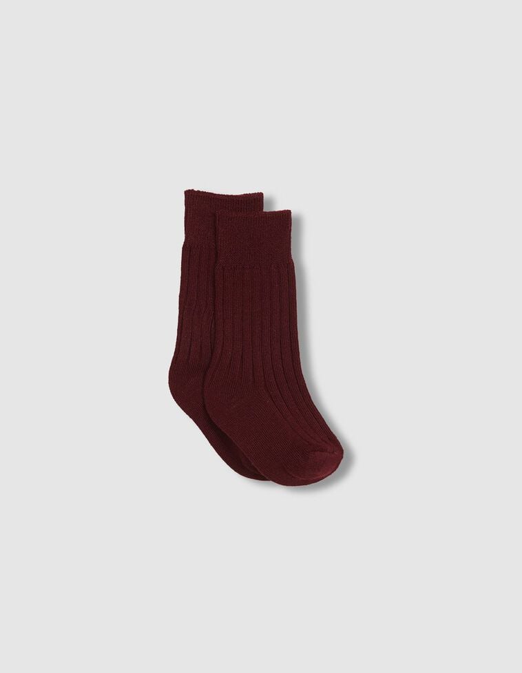 Calcetines canalé granate