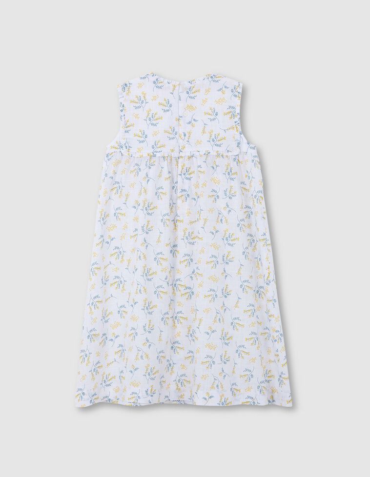 Camisón blanco estampado de mimosa