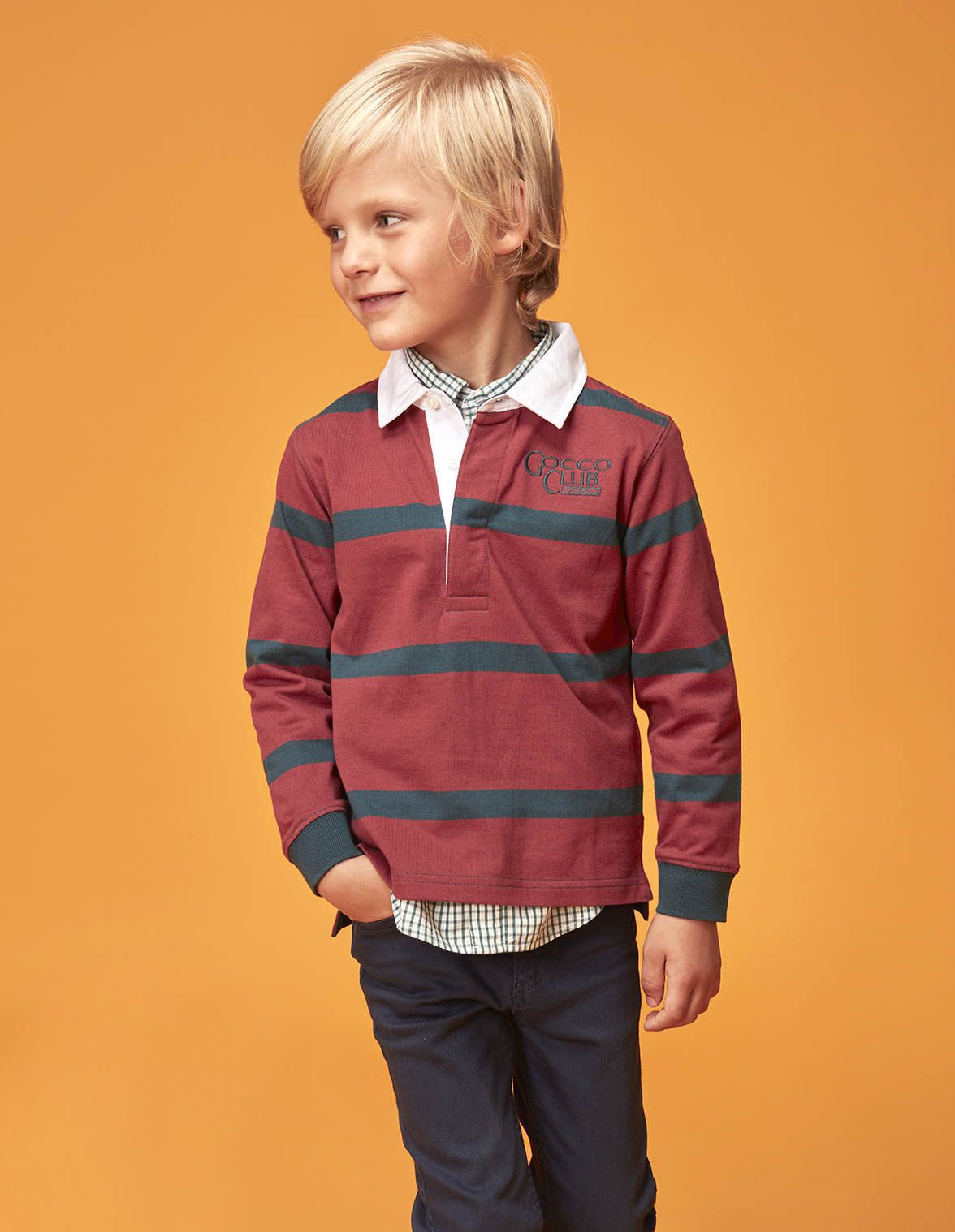 Polo sailing rosa para nino infantil Gocco