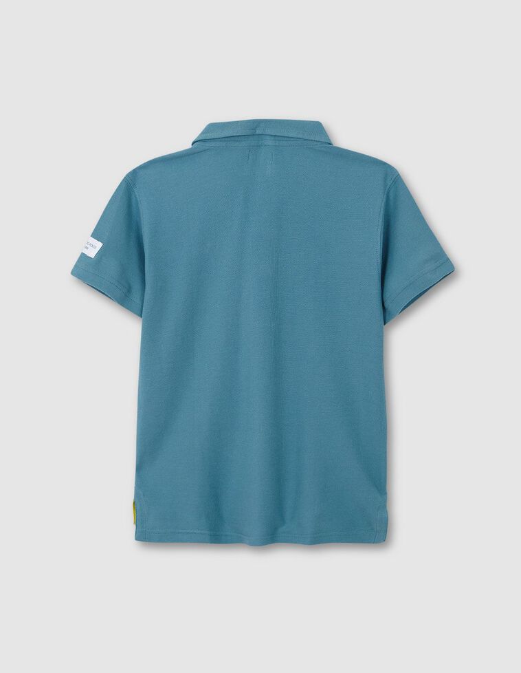 Polo de piqué turquesa