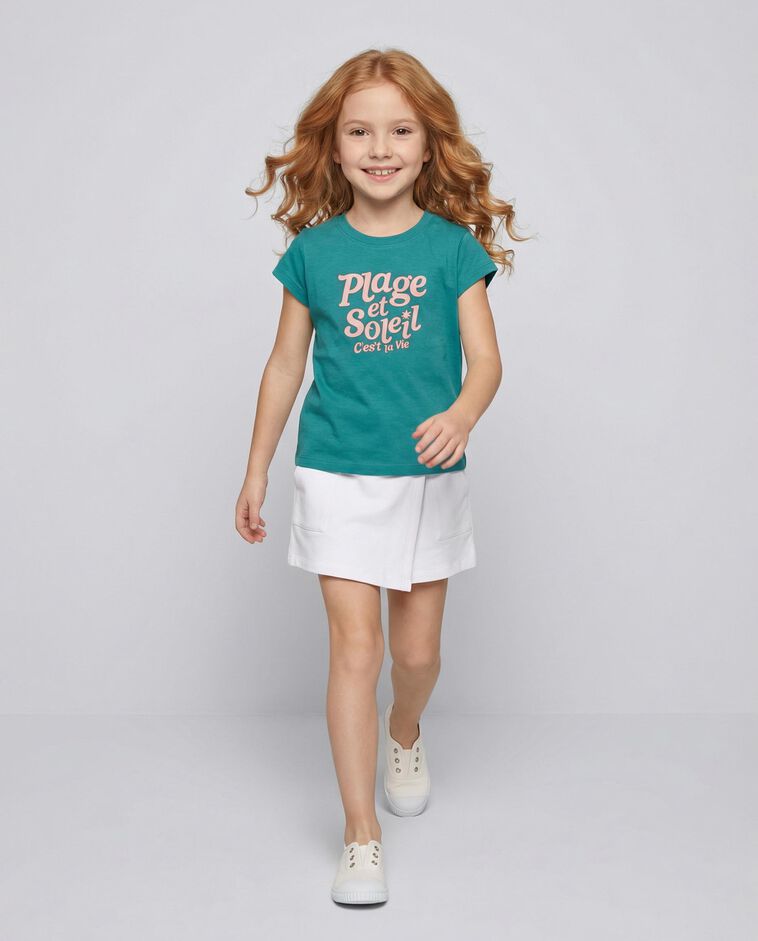 Camiseta verde con estampado verde