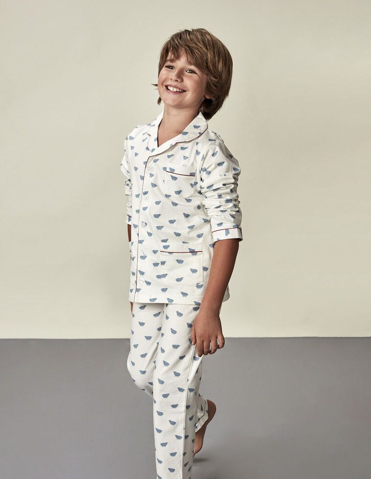 Pijama Estampado Ovejitas Blanco Roto