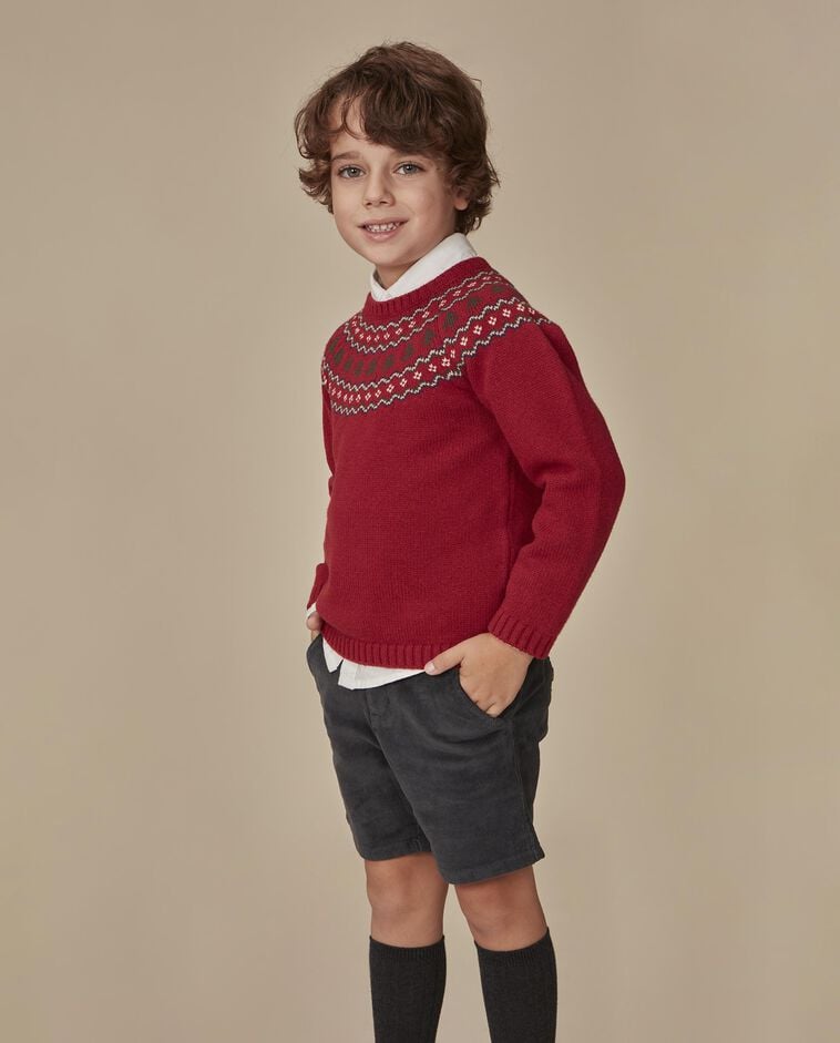 Jersey con greca rojo ni&ntilde;o