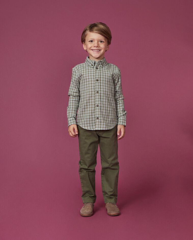 Camisa de cuadros gris ni&ntilde;o