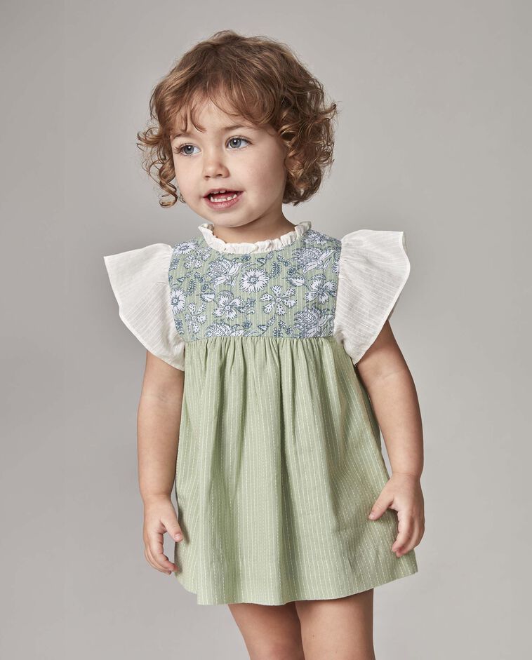 Vestido canes&uacute; estampado verde