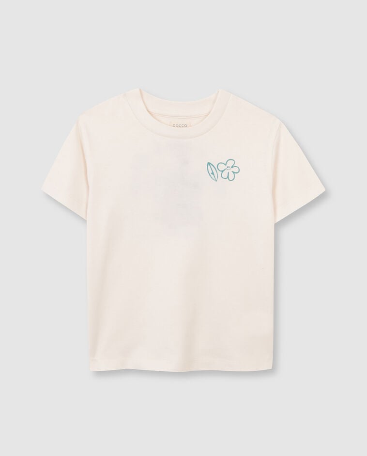 Camiseta con print blanco