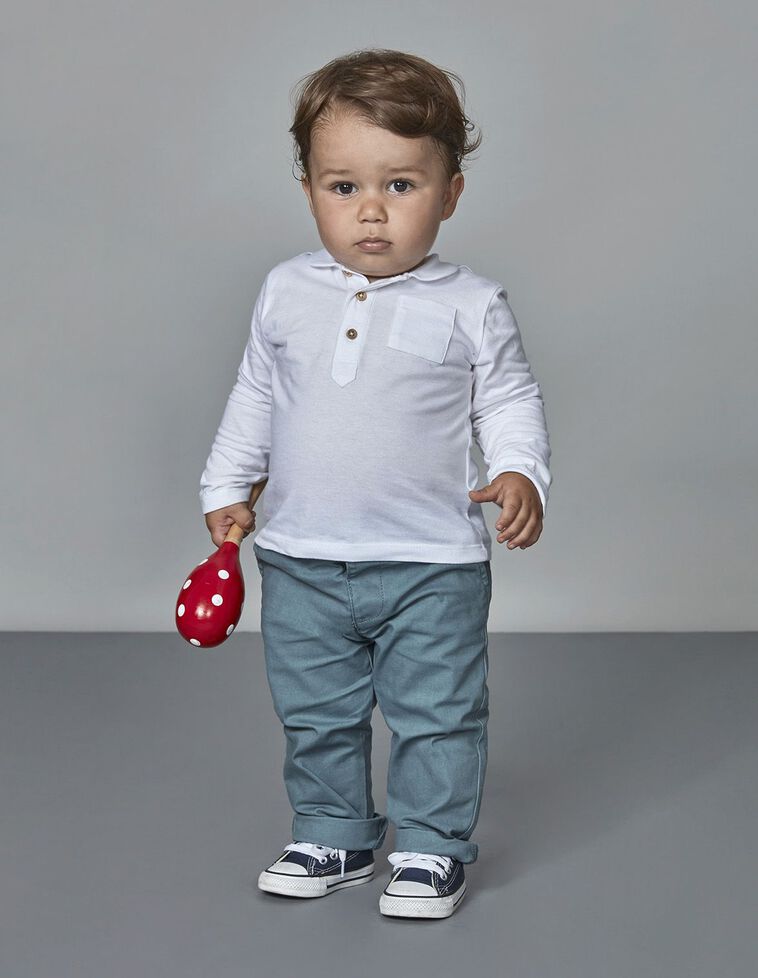 Camiseta Cuello Bebe Blanco Optico