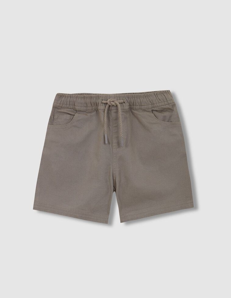 Pantalón con cinturilla elástica piedra