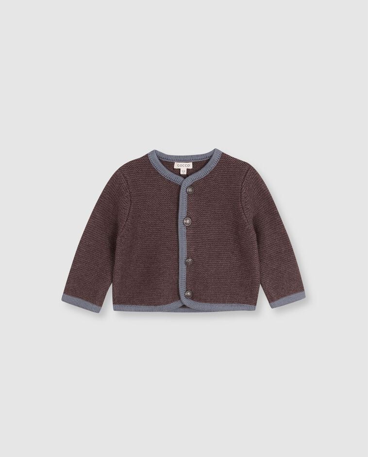 Chaqueta austriaca de punto gris beb&eacute;