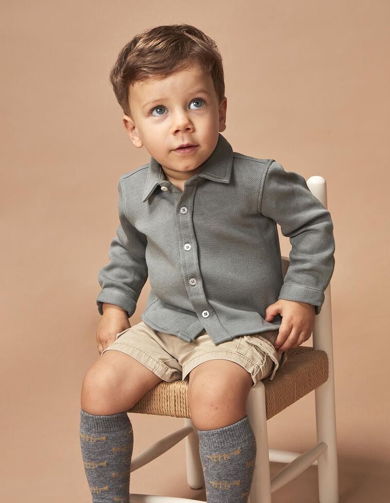 Camisa polo verde oscuro