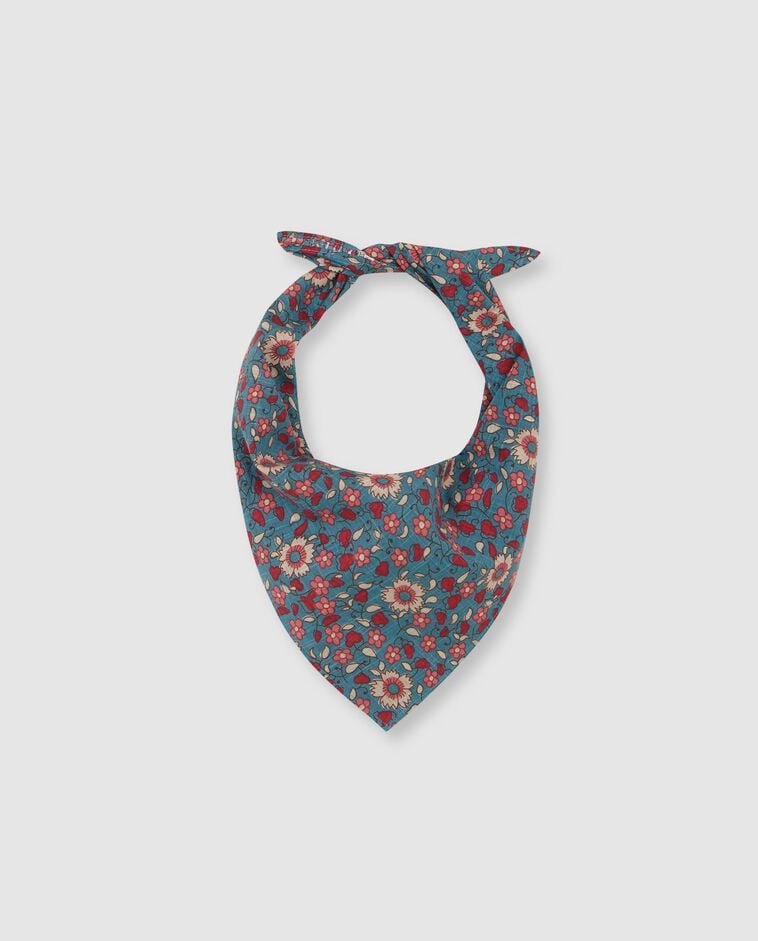 Fular con estampado azul