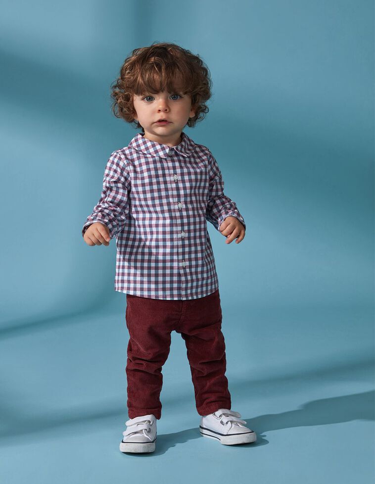 Camisa algodón cuadro vichy 