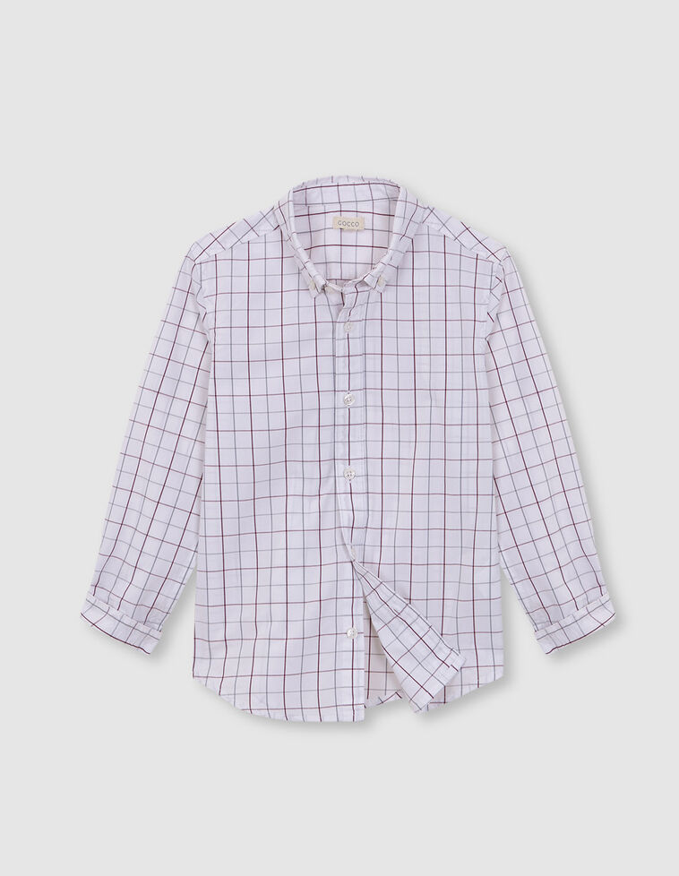 Camisa Cuadro Ventana Berenjena
