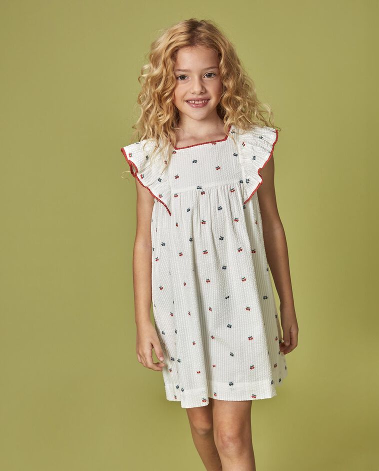 Vestido con volantes blanco