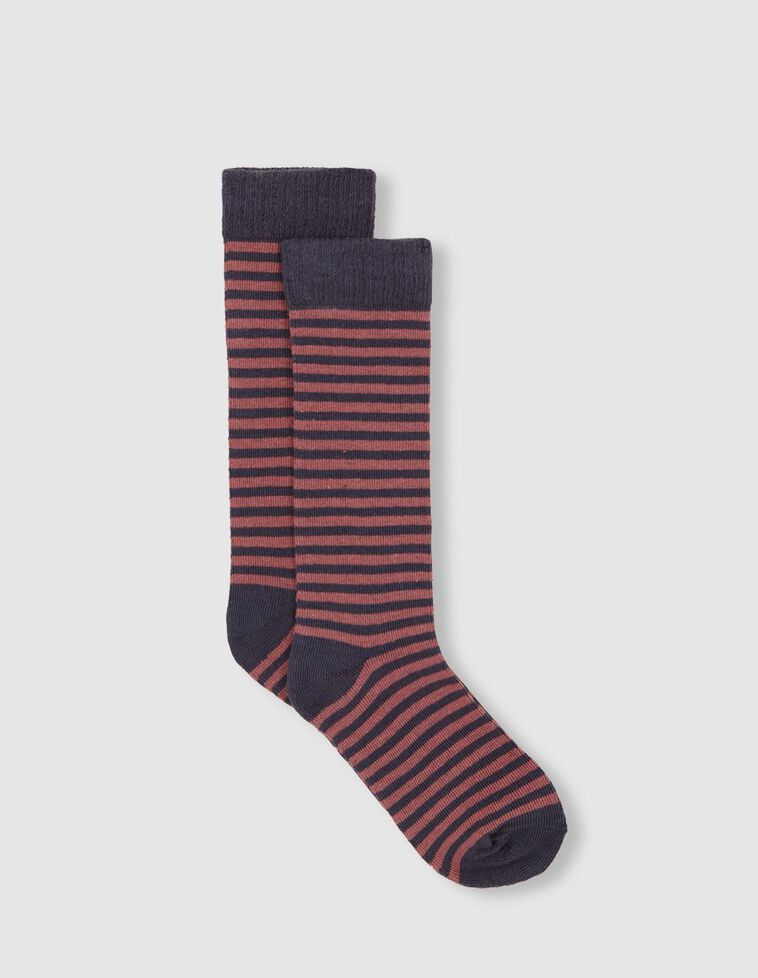 Calcetines de rayas finas rosa