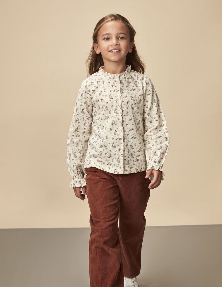 Blusa Estampado Florecitas Arena