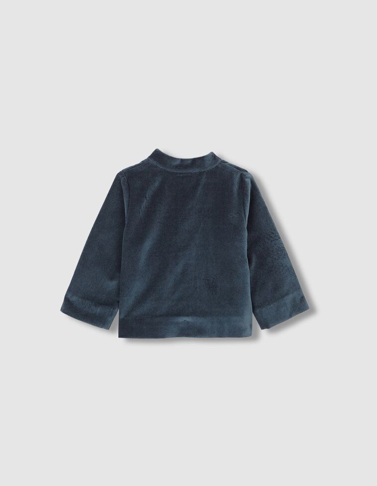 Chaqueta De Terciopelo Azul Oscuro