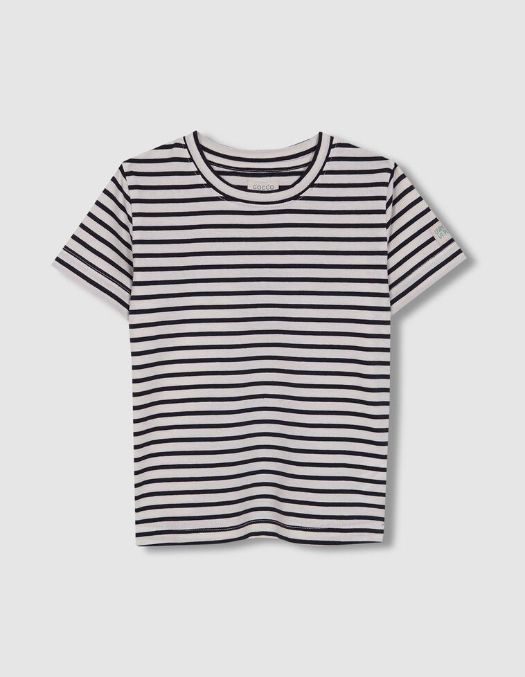 Camiseta de rayas azul