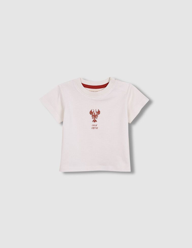 Camiseta langosta blanco
