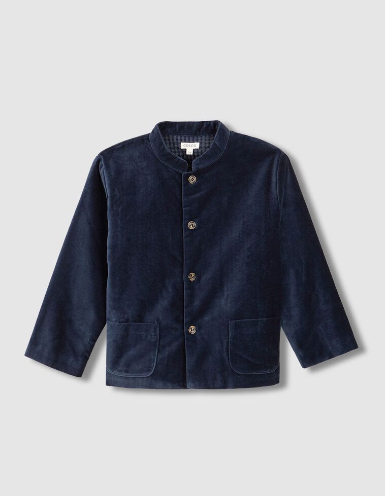 Chaqueta de terciopelo azul