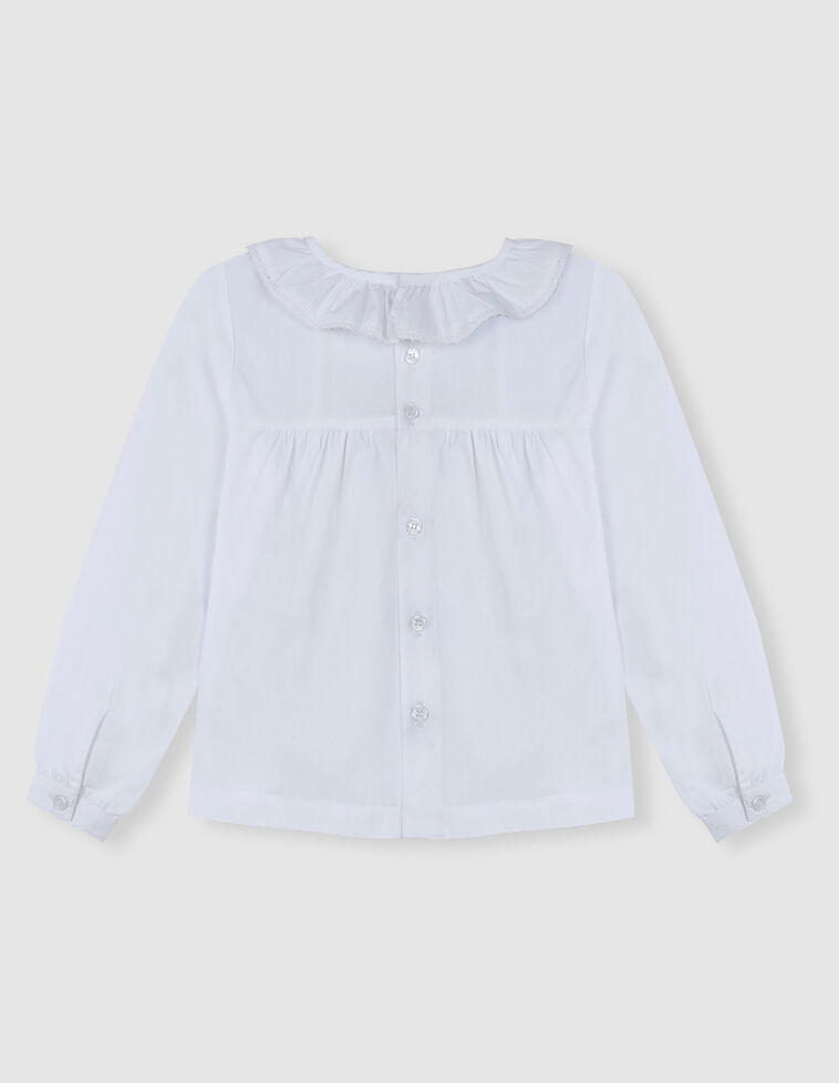 Blusa blanca tira bordada