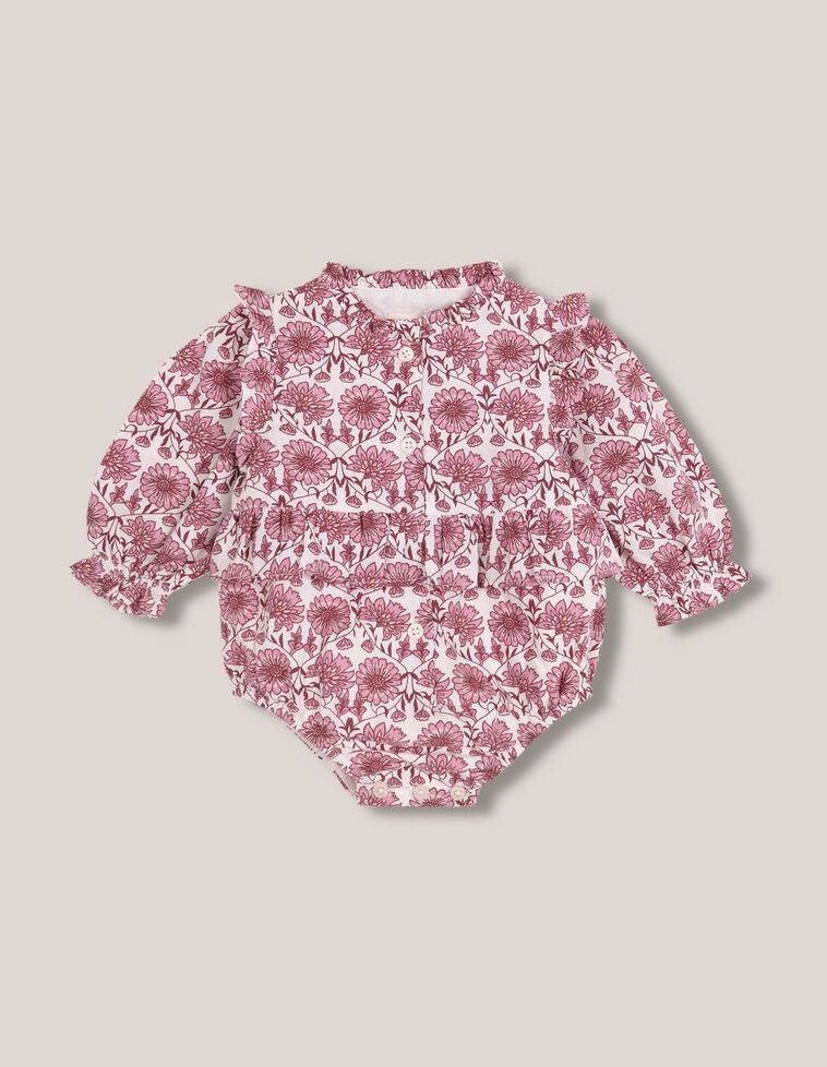 Ranita estampada con volantes rosa