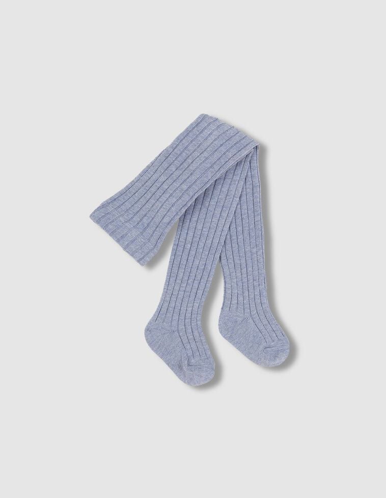 Leotardos de canalé azul nuevo melange