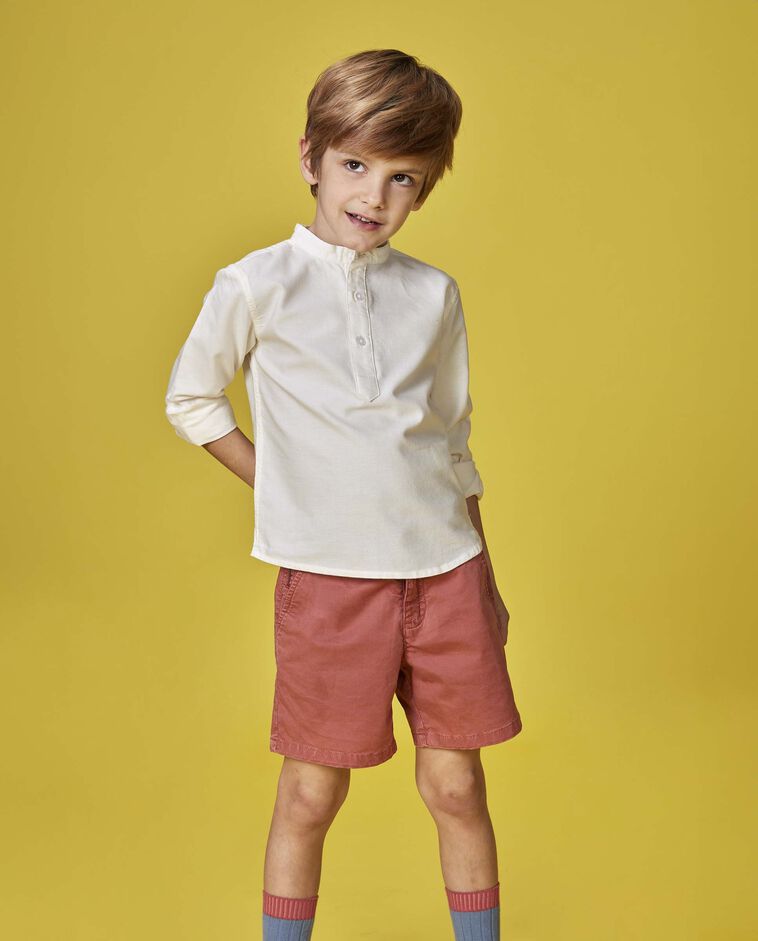 Pantal&oacute;n chino corto rosa